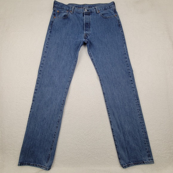 Levis 501 XX Straight Leg Jeans Mens 36 x 36 Measures 36 x 34 100% Cotton Egypt - Picture 2 of 8